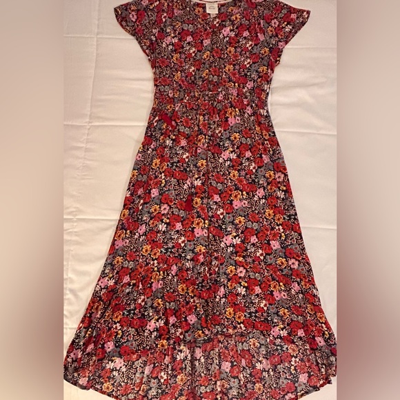 Versatile Knox Rose Floral Button Front High Low Dress with Tie Tassle Detail - Picture 2 of 7